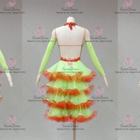 Green And Red Applique Elegant Latin Dance Dresses Samba Gowns LD-SG2306