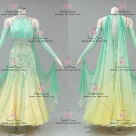 Green And Yellow Design Ballroom Standard Ballroom Dance Dresses BD-SG4294