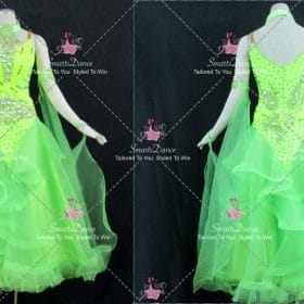 Green Ballroom Competition Dance Dress Costumes Contemporary Dance Dress BD-SG4525