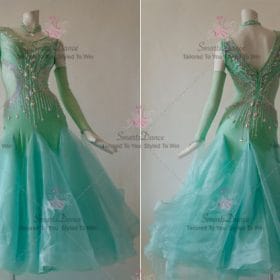 Green Ballroom Competition Dress Swing Dance Outfits BD-SG3665