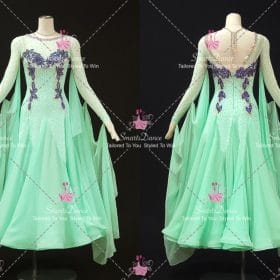 Green Ballroom Smooth Ballroom Dance Costumes High School Dance Dresses BD-SG4507