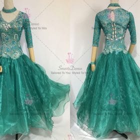 Green Ballroom Standard Competition Dress Foxtrot BD-SG3612