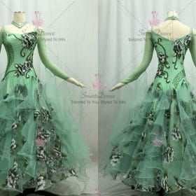 Green Ballroom Standard Competition Dress Performance BD-SG3596