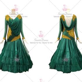 Green Cheap Personalize Plus Size Ballroom Dancing Costumes BD-SG3951