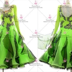 Green Dance Competition Costume Dancer Dresses BD-SG4007