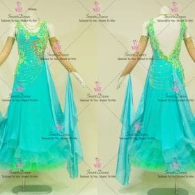 Green Hand-Tailored Dance Costumes For Competition Skirt BD-SG4177