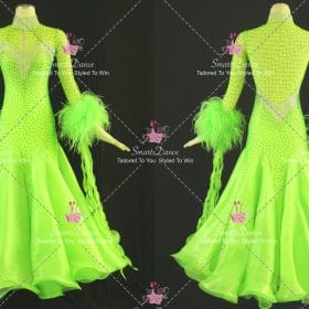 Green Hand-Tailored Swing Dance Costumes Competition Dresses For A Winter Dance BD-SG4630