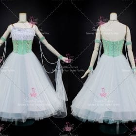 Green Harmony Ballroom Dance Dress Flower Costumes BD-SG3393