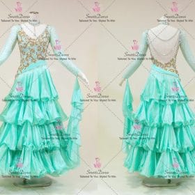 Green Made-To-Measure Dance Performance Costumes Skirt BD-SG4191