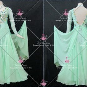 Green Made-To-Measure Tango Competition Dance Costumes Dress Dance BD-SG4596