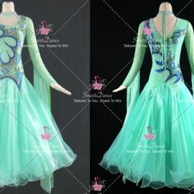 Green Made To Order Foxtrot Dancing Queen Dresses Dress Dancing BD-SG4583