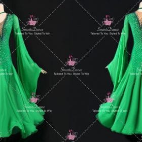 Green Performance Dance Costumes Performance Dance Dresses Short BD-SG4573