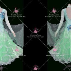 Green Viennese Waltz Dancing Queen Dresses Dress Dancing BD-SG4551