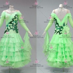 Green Wedding Ballroom Standard Dance Dresses For Juniors BD-SG4298