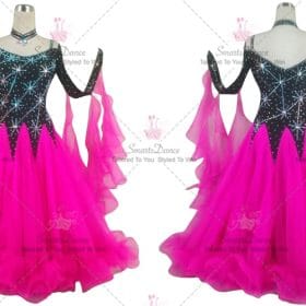 Juniors Ballroom Dress For Sale Dance Clothes Black and Purple BD-SG3876