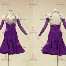 Juniors Purple Latin Dancing Dress Latin Gown Tango Swing Dance Costumes LD-SG2263