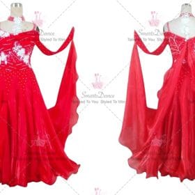 Juvenile Ballroom Competition Dress For Sale Dance Costumes Red BD-SG3881