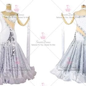 Juvenile Ballroom Smooth Dress For Sale Dance Outfits White BD-SG3899