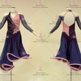 Juvenile Black And Blue Latin Dancing Dress Latin Gown Merengue Paso Doble Dance Costumes LD-SG2268