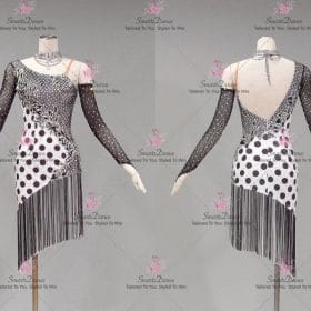 Juvenile Black And White Latin Dancing Dress Latin Gown Jive Bolero Dance Costumes LD-SG2238