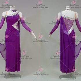 Juvenile Purple Latin Dancing Dress Latin Gown Bachata Flamenco Dance Wear LD-SG2274