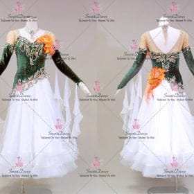 Lace Crystal Contemporary Dance Dress Dance Dress Costumes BD-SG4205