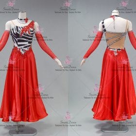 Ladies Animal And Red Latin Dancing Dress Latin Gown Rhythm Salsa Dance Costumes LD-SG2248