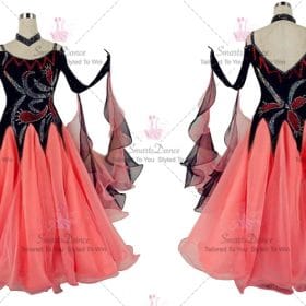 Ladies Ballroom Smooth Dress For Sale Dance Costumes Black and Red BD-SG3867