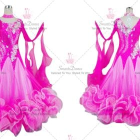 Ladies Ballroom Smooth Dress For Sale Dance Skirt Pink BD-SG3891