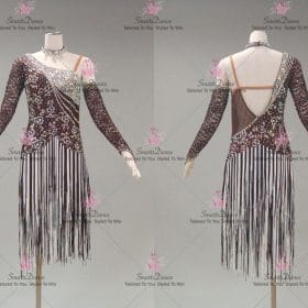 Ladies Black And White Latin Dancing Dress Latin Gown Mambo Chacha Dance Outfits LD-SG2272