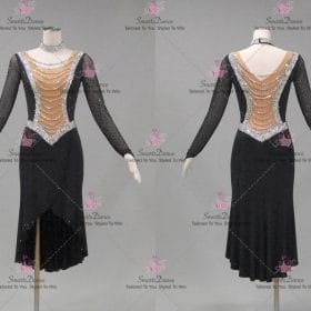 Ladies Black Latin Dancing Dress Latin Gown Rhythm Salsa Dance Clothes LD-SG2290