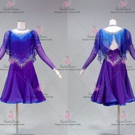 Ladies Blue And Purple Latin Dancing Dress Latin Gown Merengue Paso Doble Dance Wear LD-SG2254