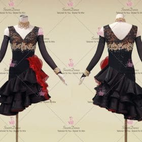 Ladies Blue And Red Latin Dancing Dress Latin Gown Tango Swing Dance Outfits LD-SG2242