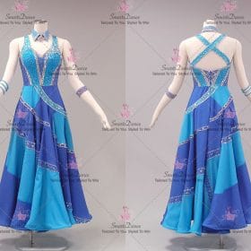 Ladies Blue Latin Dancing Dress Latin Gown Samba Rumba Dance Costumes LD-SG2278