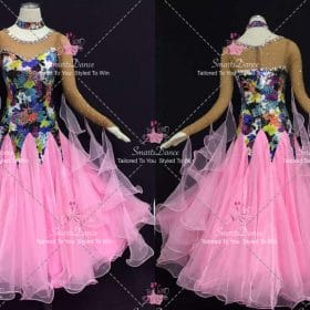 Multicolor Custom Made Viennese Waltz Dance Dresses Dancing Queen Dress BD-SG4611