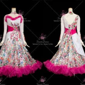 Multicolor Girls Chiffon Ballroom Dress Dance Wear BD-SG3345