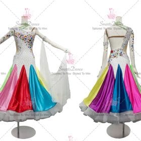 Multicolor Harmony Ballroom Dance Dress Satin Wear BD-SG3429