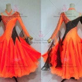 Orange Ballroom Standard Competition Dress Performance BD-SG3590