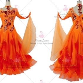Orange Cheap Tailored Plus Size Ballroom Dance Clothing BD-SG3915