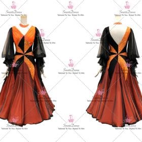 Orange Competition Dance Costume Teen Dance Dresses BD-SG3973