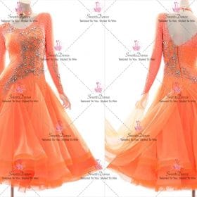 Orange Dance Costumes Performance Prom Dance Dress BD-SG4011