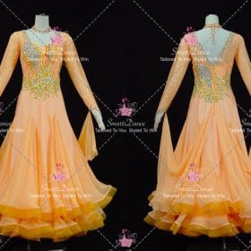 Orange Lace Crystal Prom Dance Dresses Homecoming Dance Dress BD-SG4453