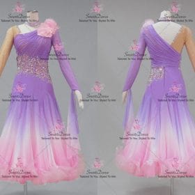 Pink And Purple Harmony Ballroom Dance Competition Costumes BD-SG4272
