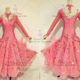 Pink Ballroom Smooth Competition Dress Tango BD-SG3589