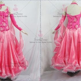 Pink Ballroom Standard Competition Dress Performance BD-SG3626