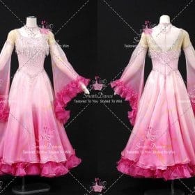 Pink Ballroom Standard Dance Costumes Competition Dresses For A Winter Dance BD-SG4502