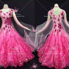 Pink Bespoke Swing Dance Dresses For Juniors Ballroom Dancing Dress BD-SG4618