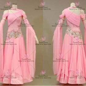 Pink Chiffon Crystal Dance Dresses Dancing Queen Dress BD-SG4387