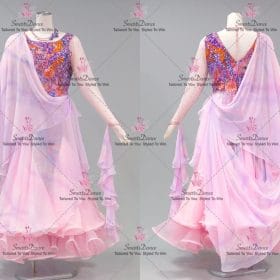 Pink Contemporary Ballroom Smooth Custom Dance Costumes BD-SG4303