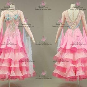 Pink Formal Dance Dresses Modern Dance Costume Ballroom Standard Clothing BD-SG4378